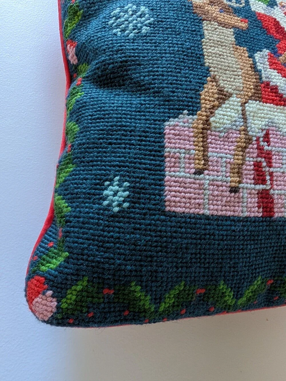 Vintage needlepoint christmas